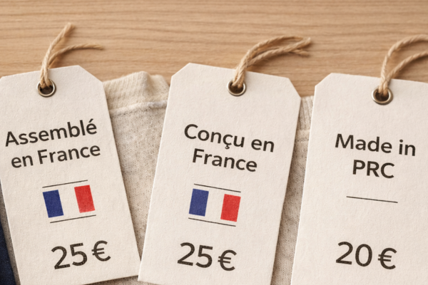 étiquettes made in france différence